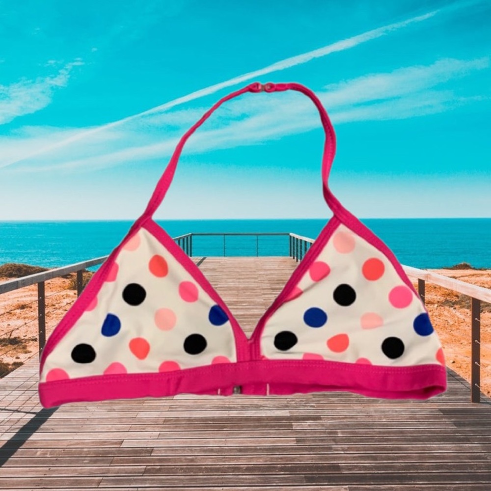 Polka-dot kid’s bathing suit top